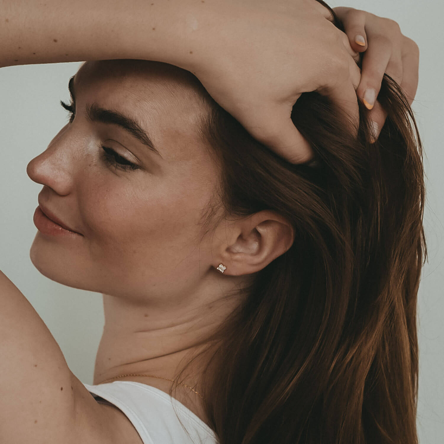 Ohrstecker "Sophie" (Gold) Eulenschnitt