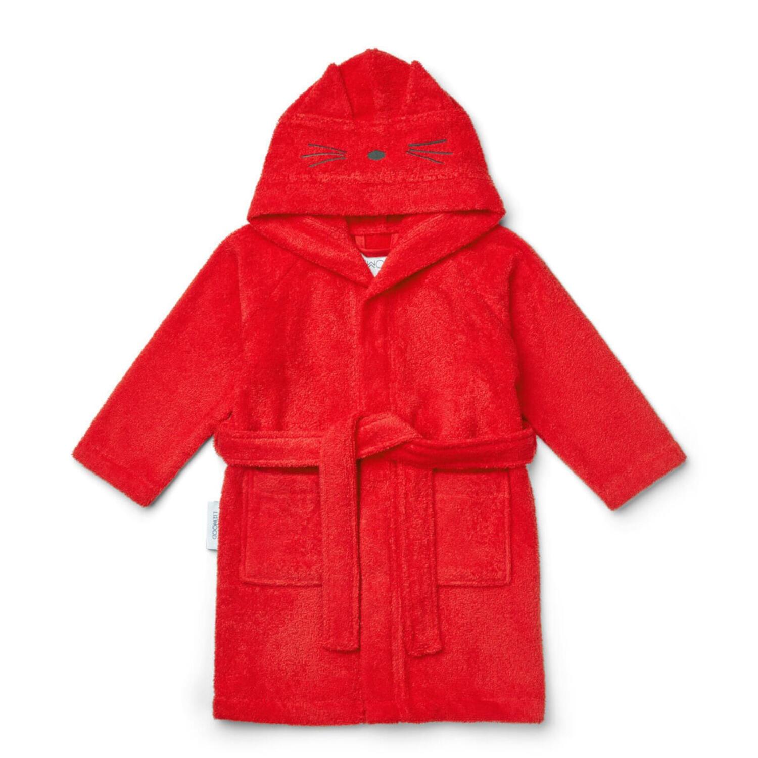 Bademantel "Lily Katze" (Apple Red) Liewood