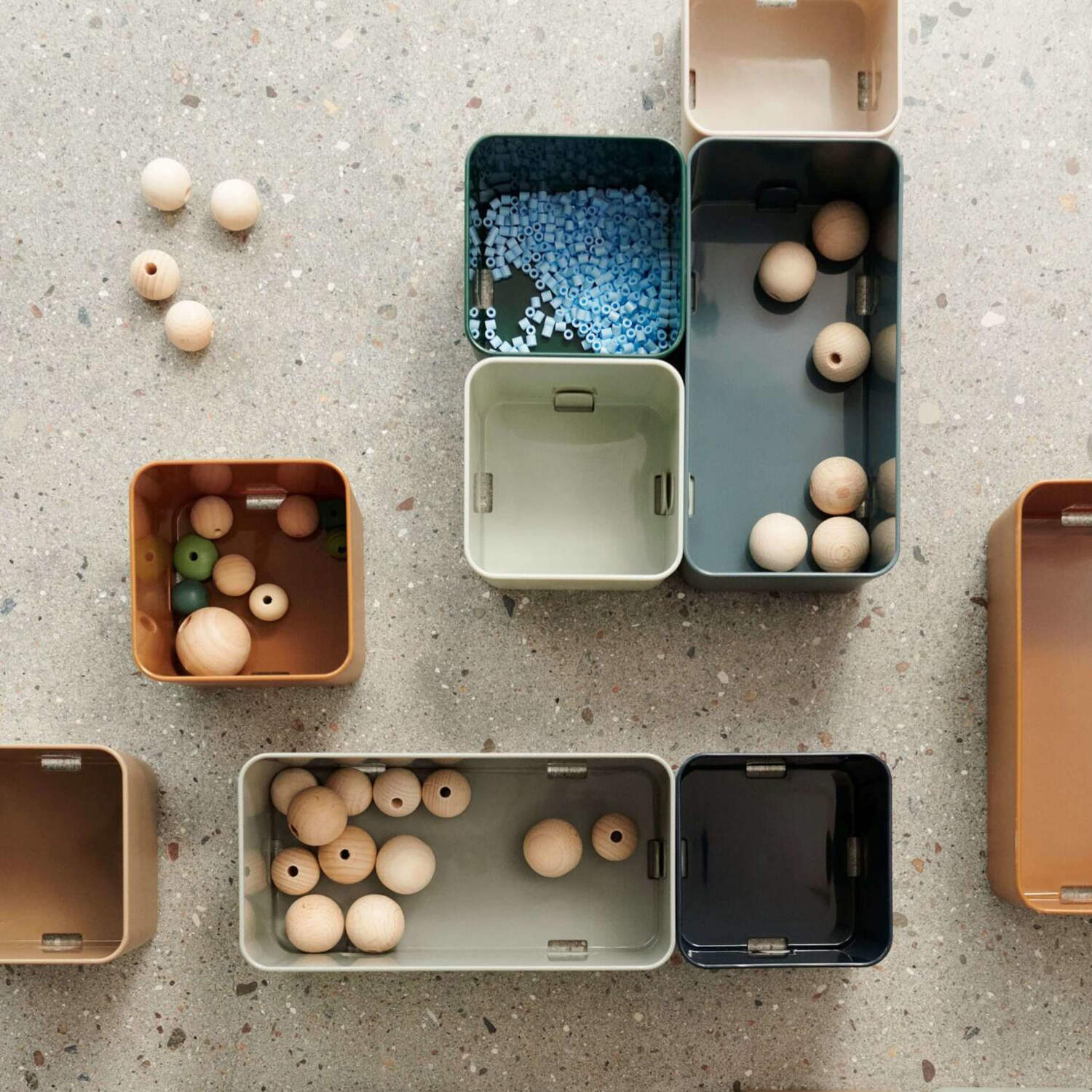 Aufbewahrungsbox im 2er-Set "Jamal" - S (Golden Caramel) Liewood