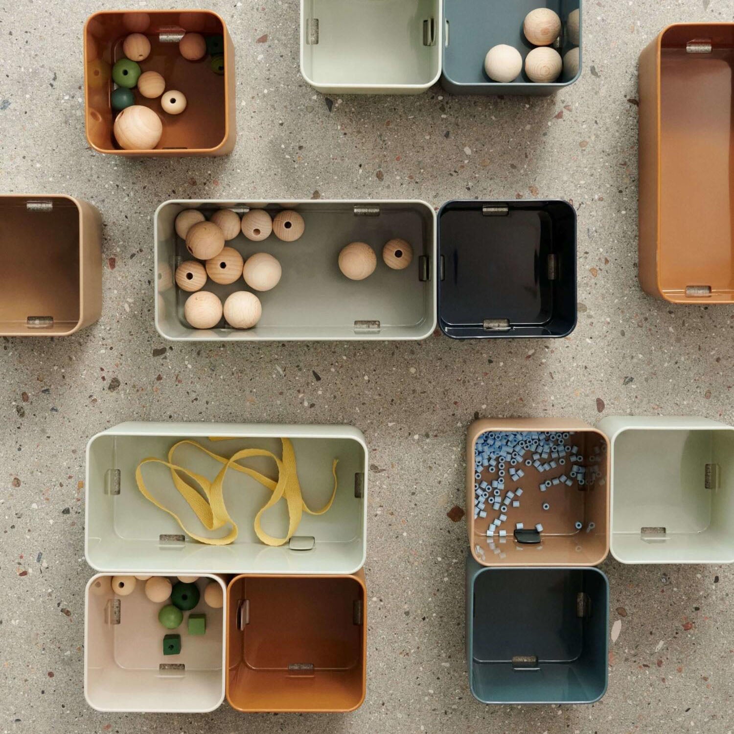 Aufbewahrungsbox im 2er-Set "Jamal" - S (Golden Caramel) Liewood