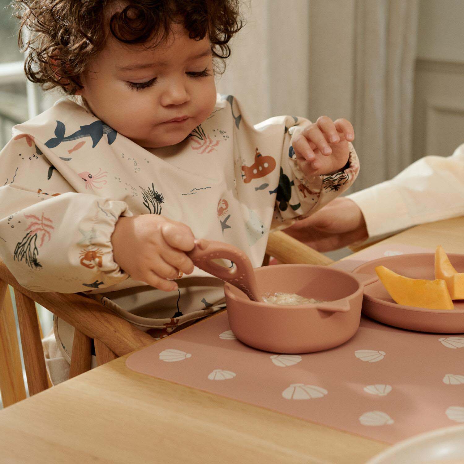 Cape Lätzchen "Merle - Vehicles" - 0-2 J. (Dove Blue Mix) Liewood