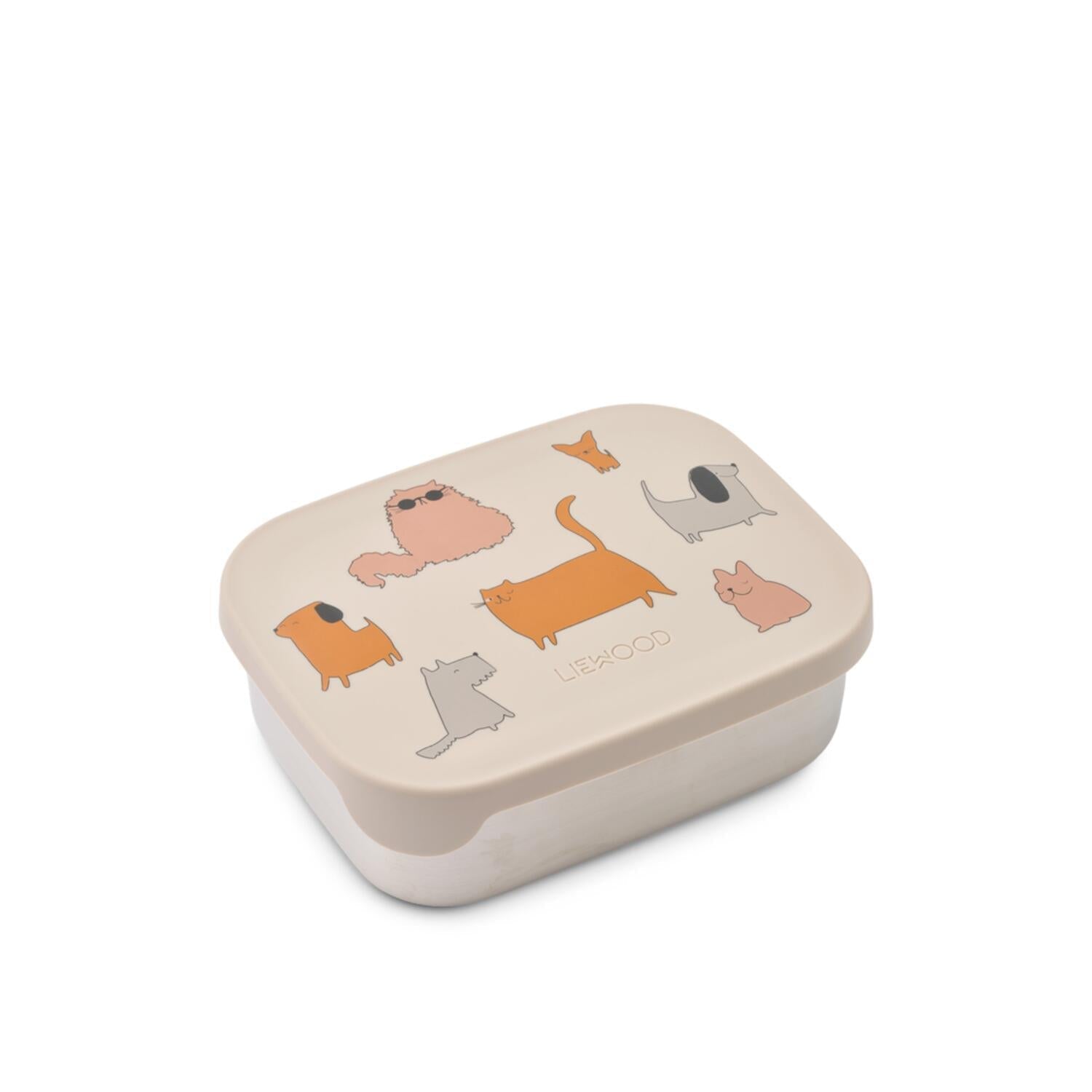 Brotdose "Arthur - Cats and Dogs" - 17x13,5x5,5 cm (Sandy) Liewood