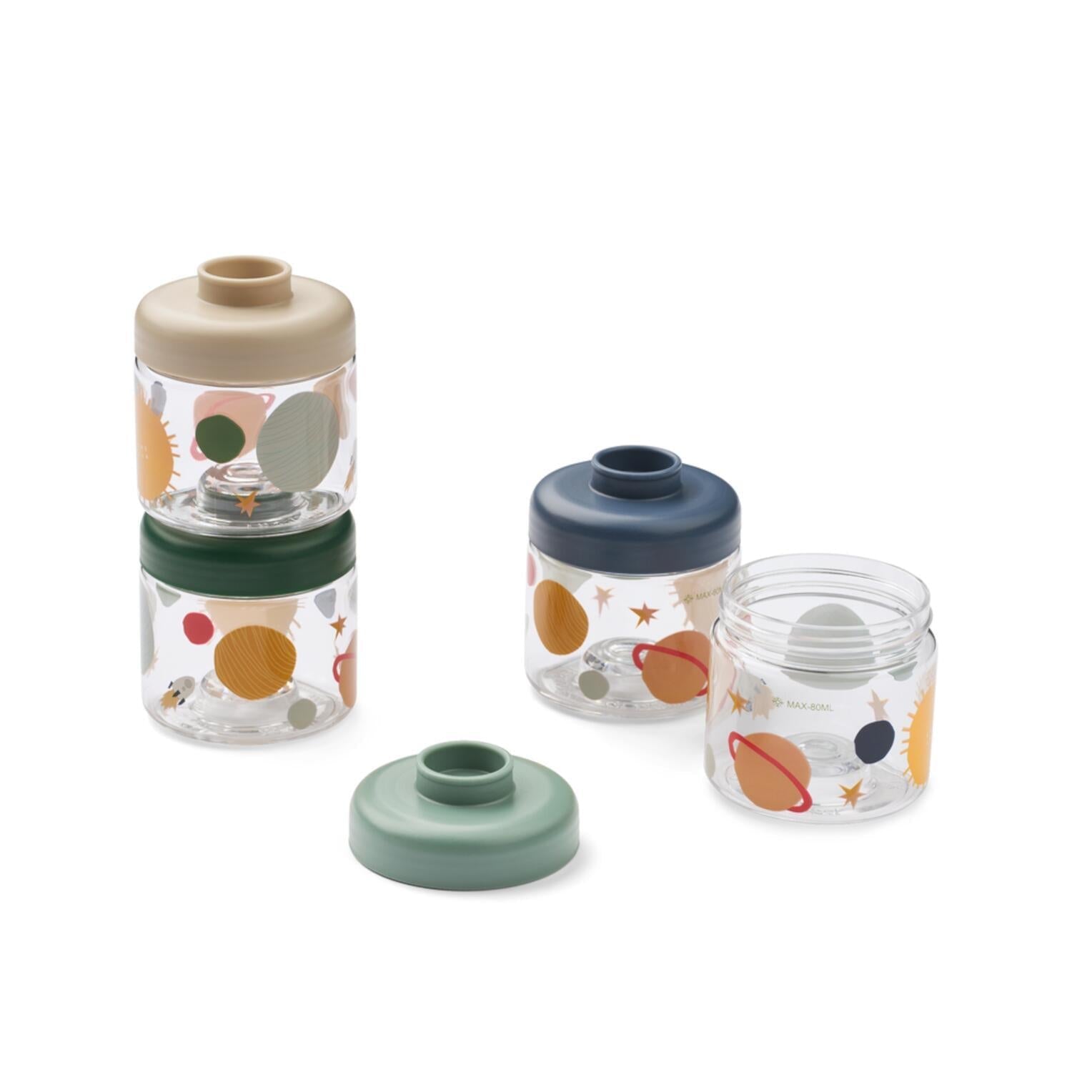 Babynahrungsboxen "Dominique - Universe" im 4er-Set - 6x6,5 cm (Classic Navy) Liewood