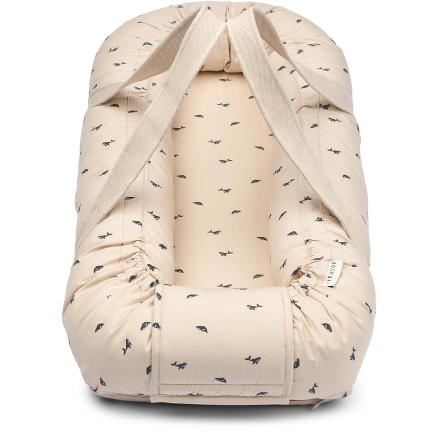 Babynest tragbar "Gro - Mini Whale" (Sandy) Liewood