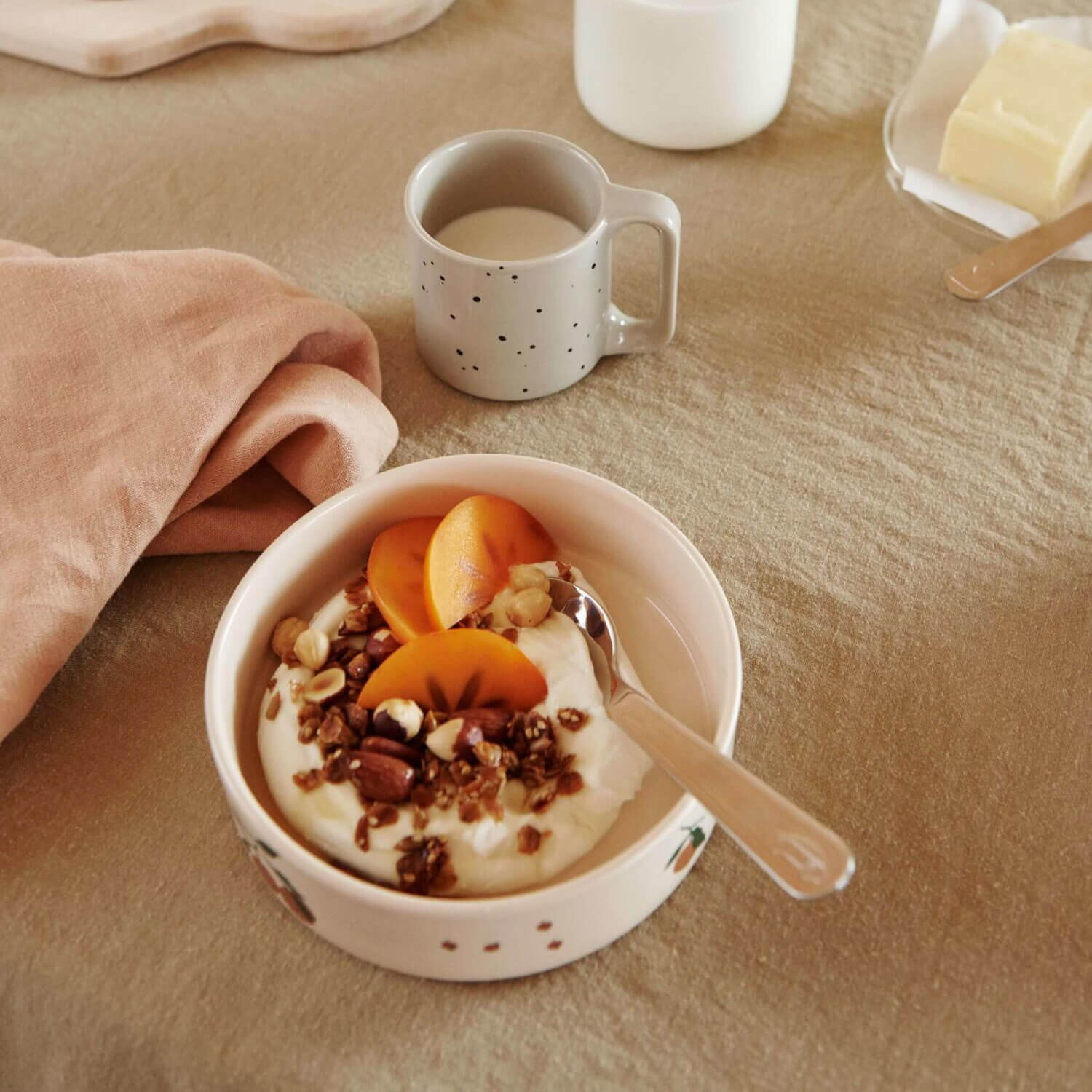 Porzellan-Geschirr "Camren - Splash Dots" (Mist) Liewood