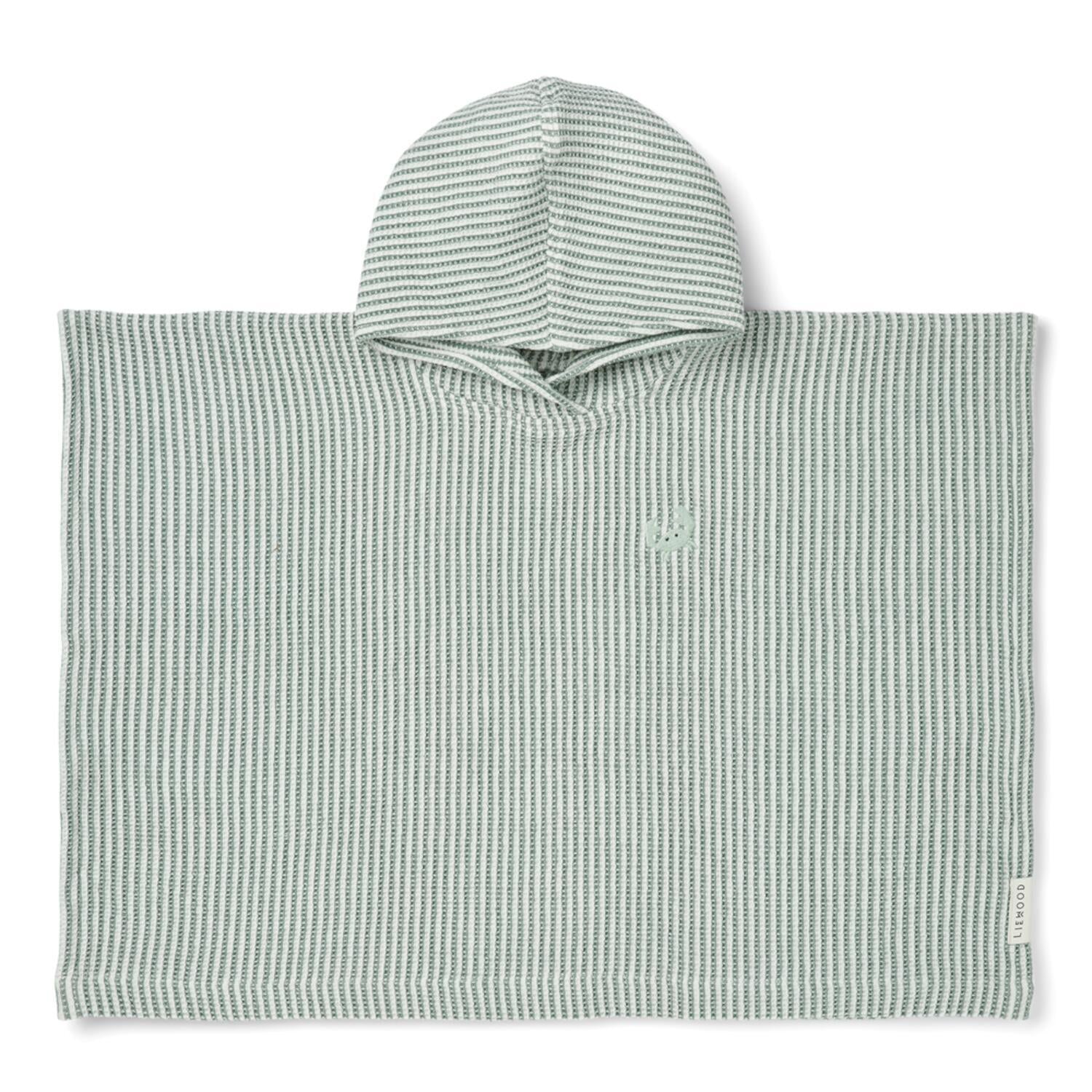 Poncho "Paco - Stripe" (Peppermint/Creme de la creme) Liewood