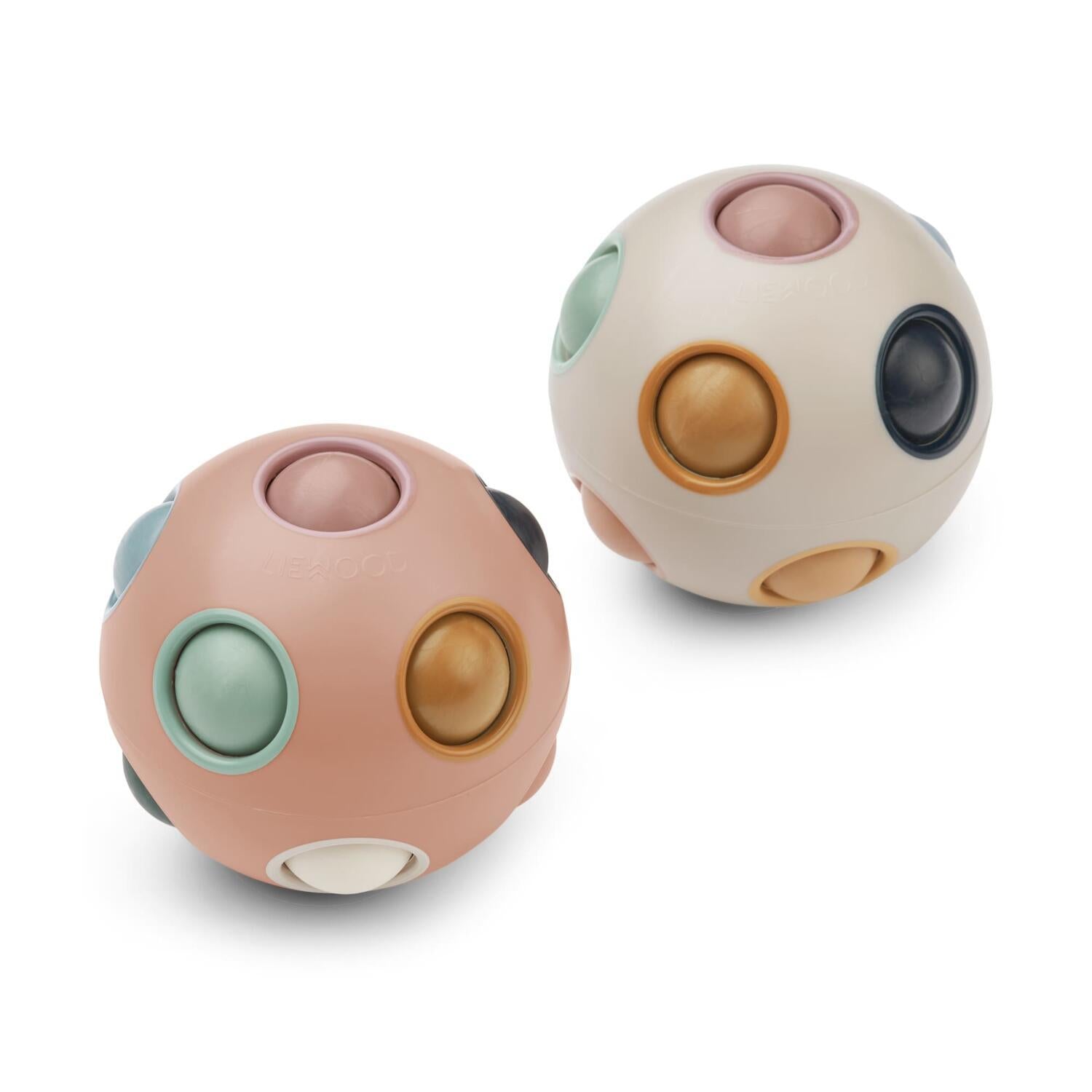 Puzzle Ball "Solene" im 2er-Set - 7 cm (Pale Tuscany Multi Mix) Liewood