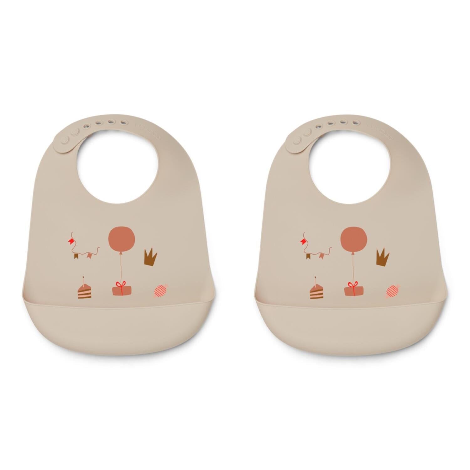 Silikon-Lätzchen "Tilda - Birthday" im 2er-Set - 29x22 cm (Multi Mix) Liewood
