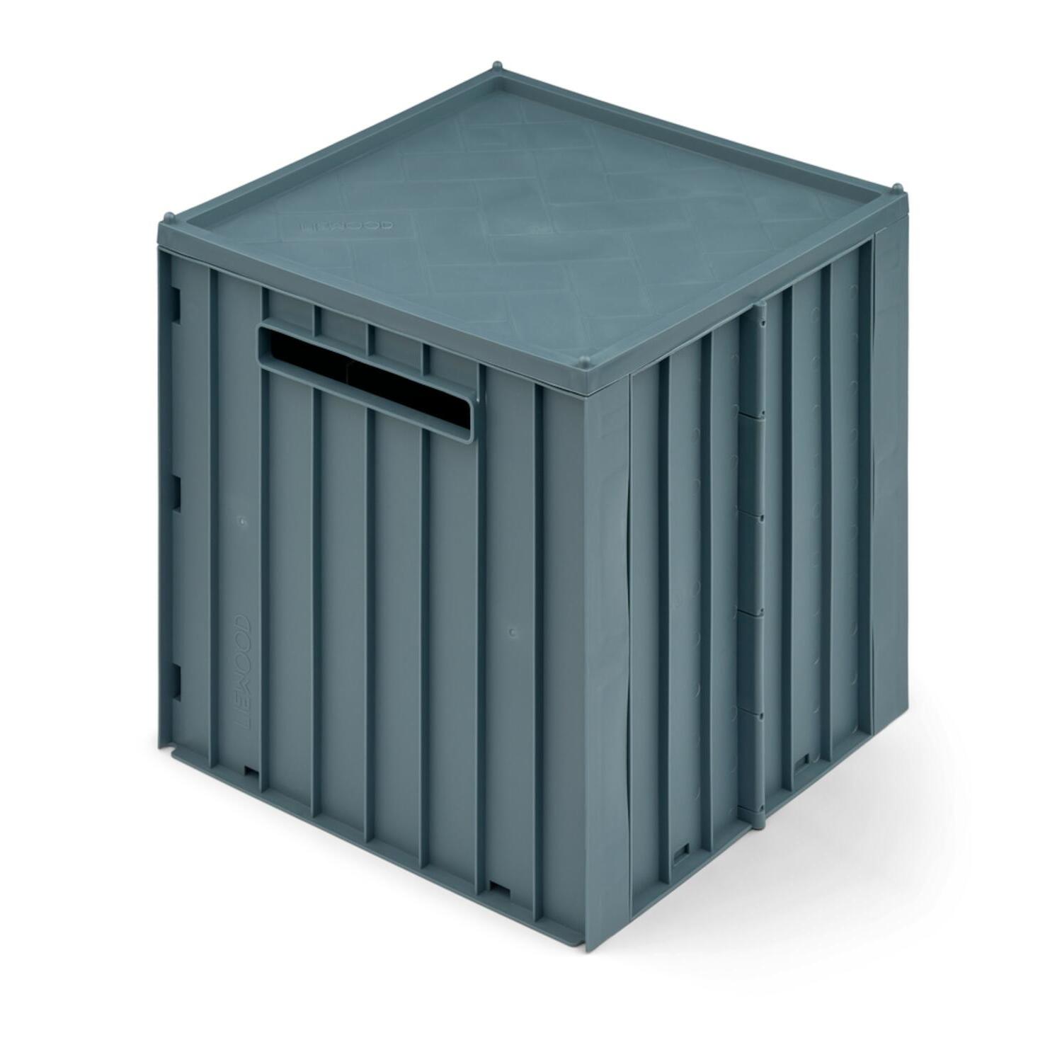 Aufbewahrungsbox mit Deckel "Elijah" - 30,5x32x31,5 cm (Whale Blue) Liewood