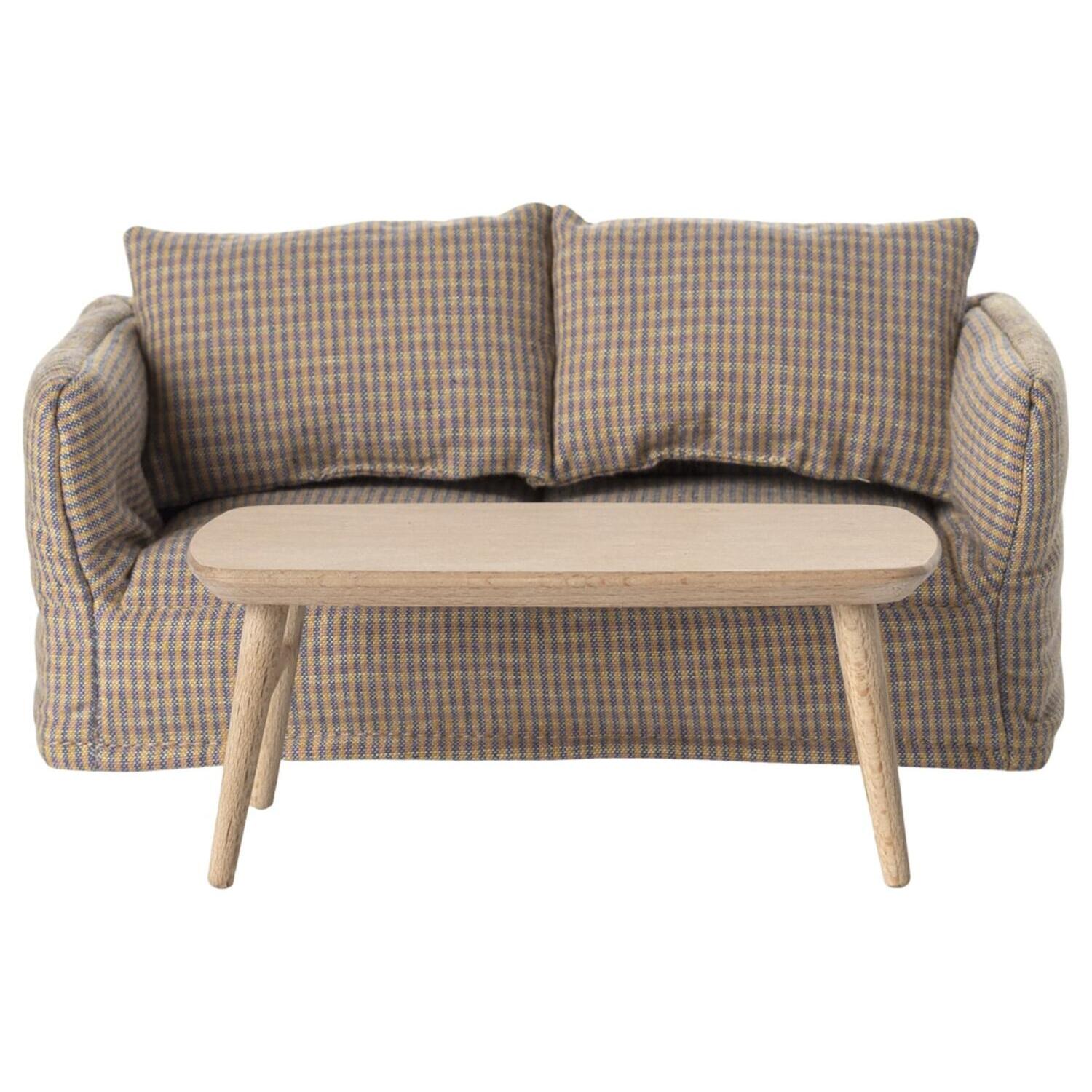 Puppenhaus Couchtisch für Maus - 7x12x5 cm (Natur)