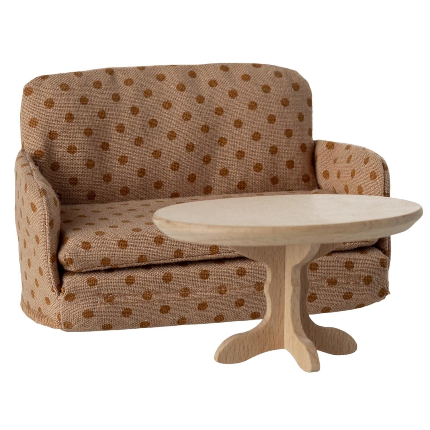 Schlafsofa "Maus - Punkte" - 8x11x5 cm (Rot)