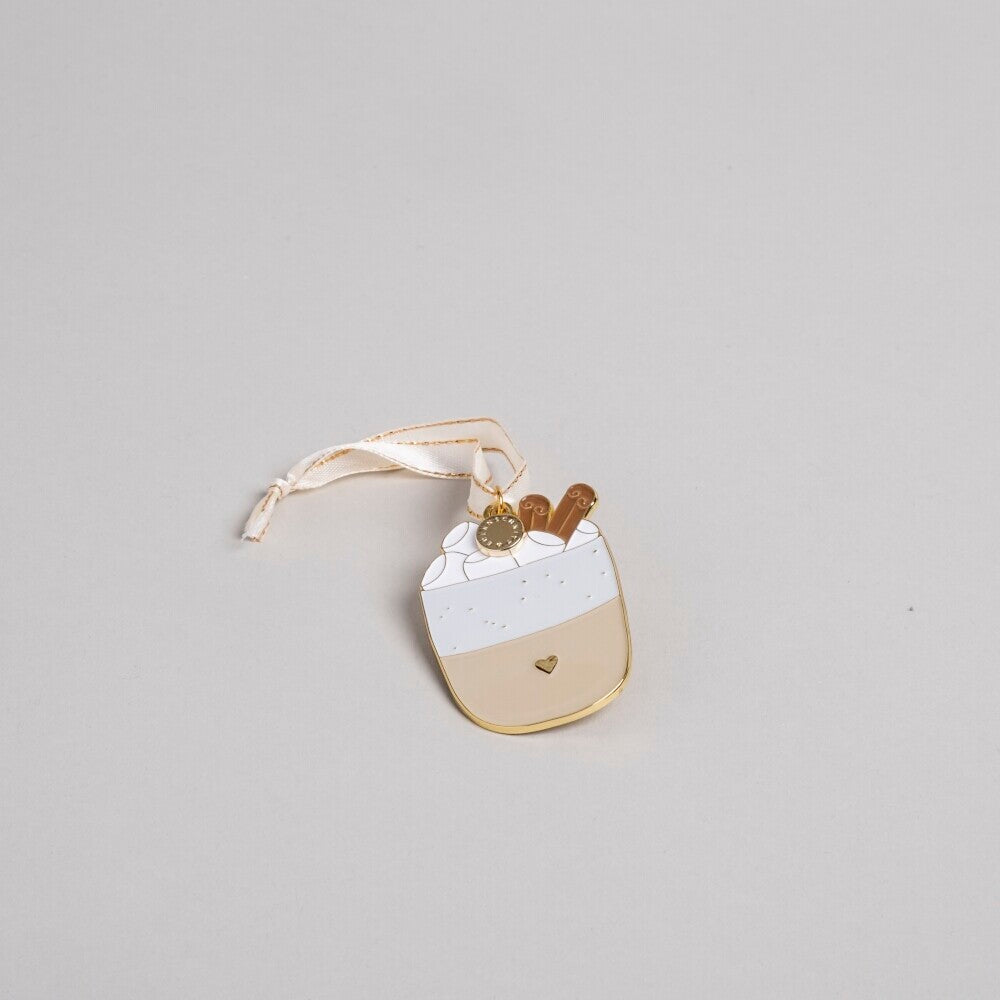 Baumschmuck "Becher" - 4,2x6,1 cm (Creme)