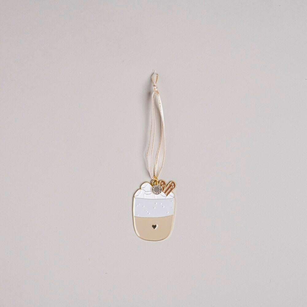 Baumschmuck "Becher" - 4,2x6,1 cm (Creme)