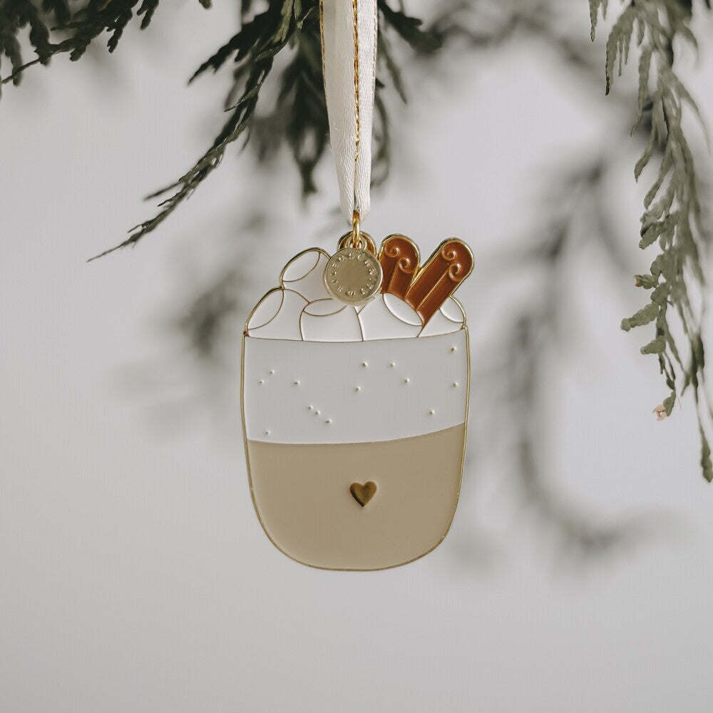 Baumschmuck "Becher" - 4,2x6,1 cm (Creme)
