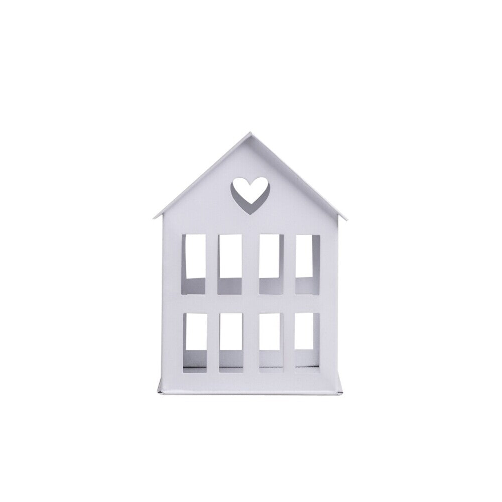 Metall-Lichthaus - 15,5 cm (Metallic) Eulenschnitt