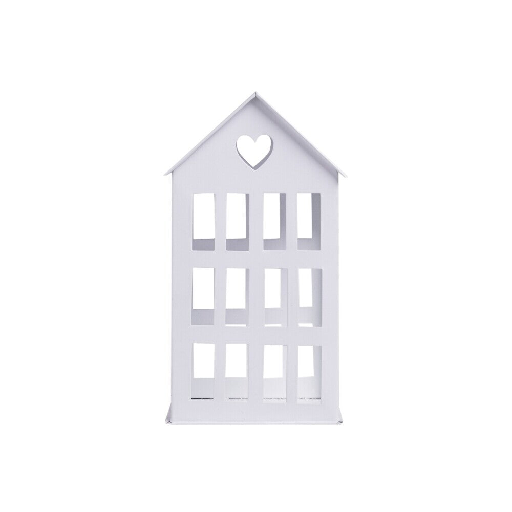 Metall-Lichthaus - 20 cm (Metallic) Eulenschnitt