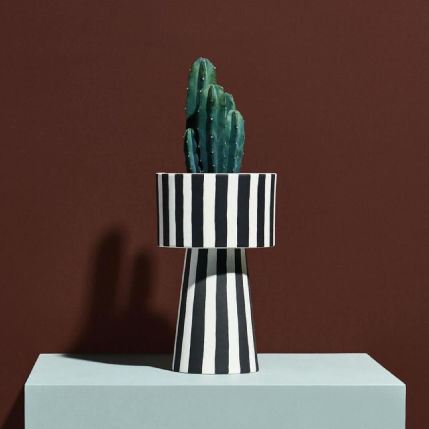 Blumentopf "Toppu" - 24 cm (Weiß/Schwarz)