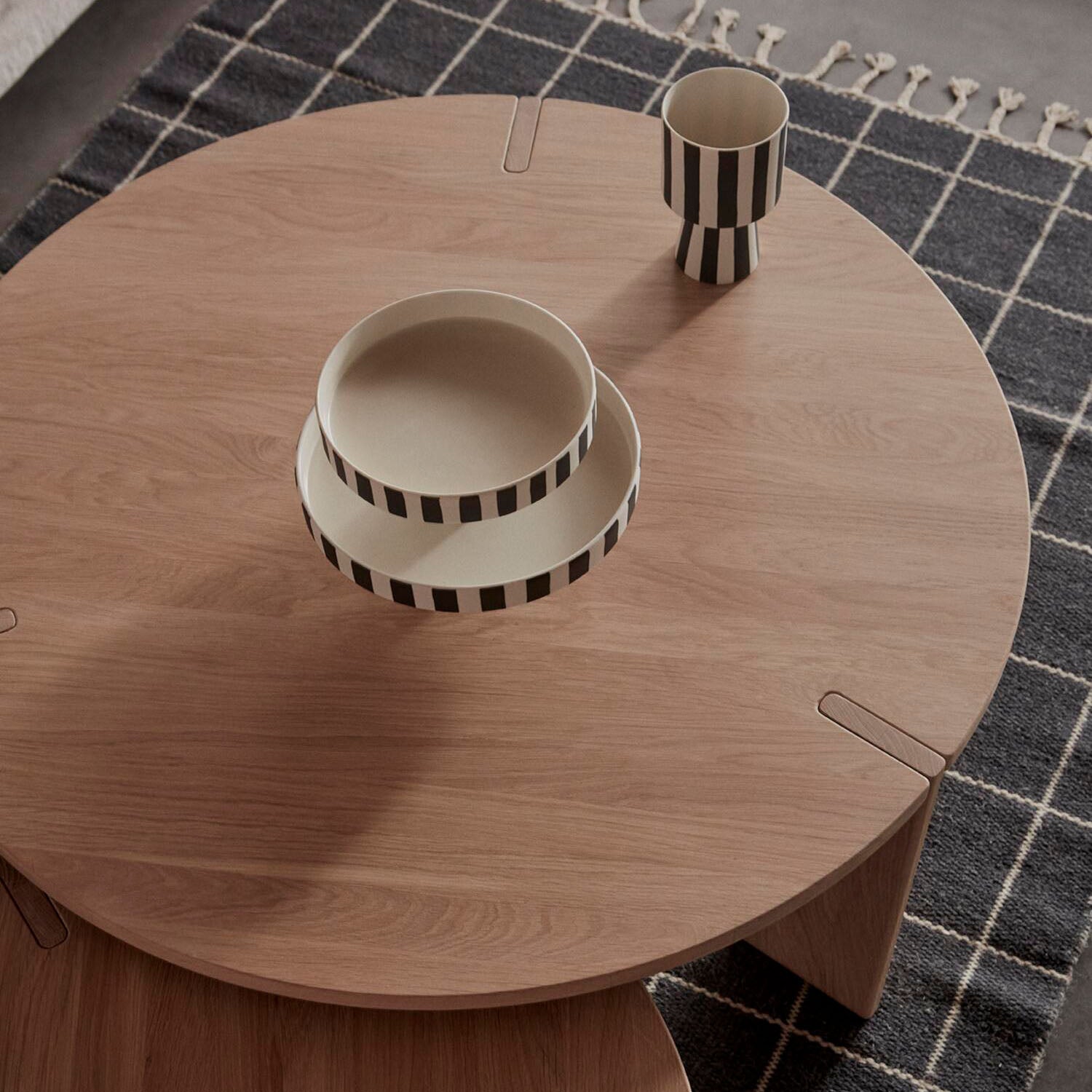 Blumentopf "Toppu" - 15 cm (Weiß/Schwarz)