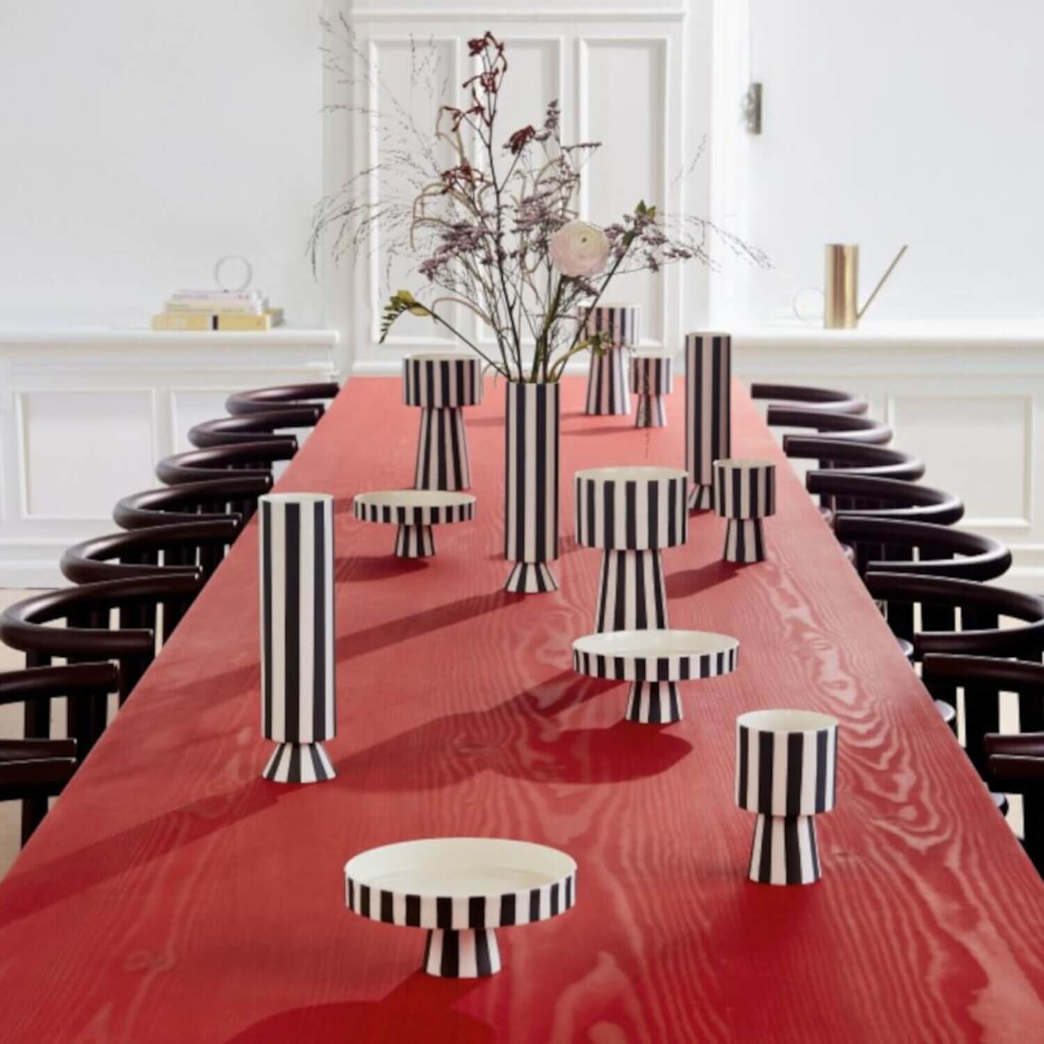 Blumentopf "Toppu" - 24 cm (Weiß/Schwarz)