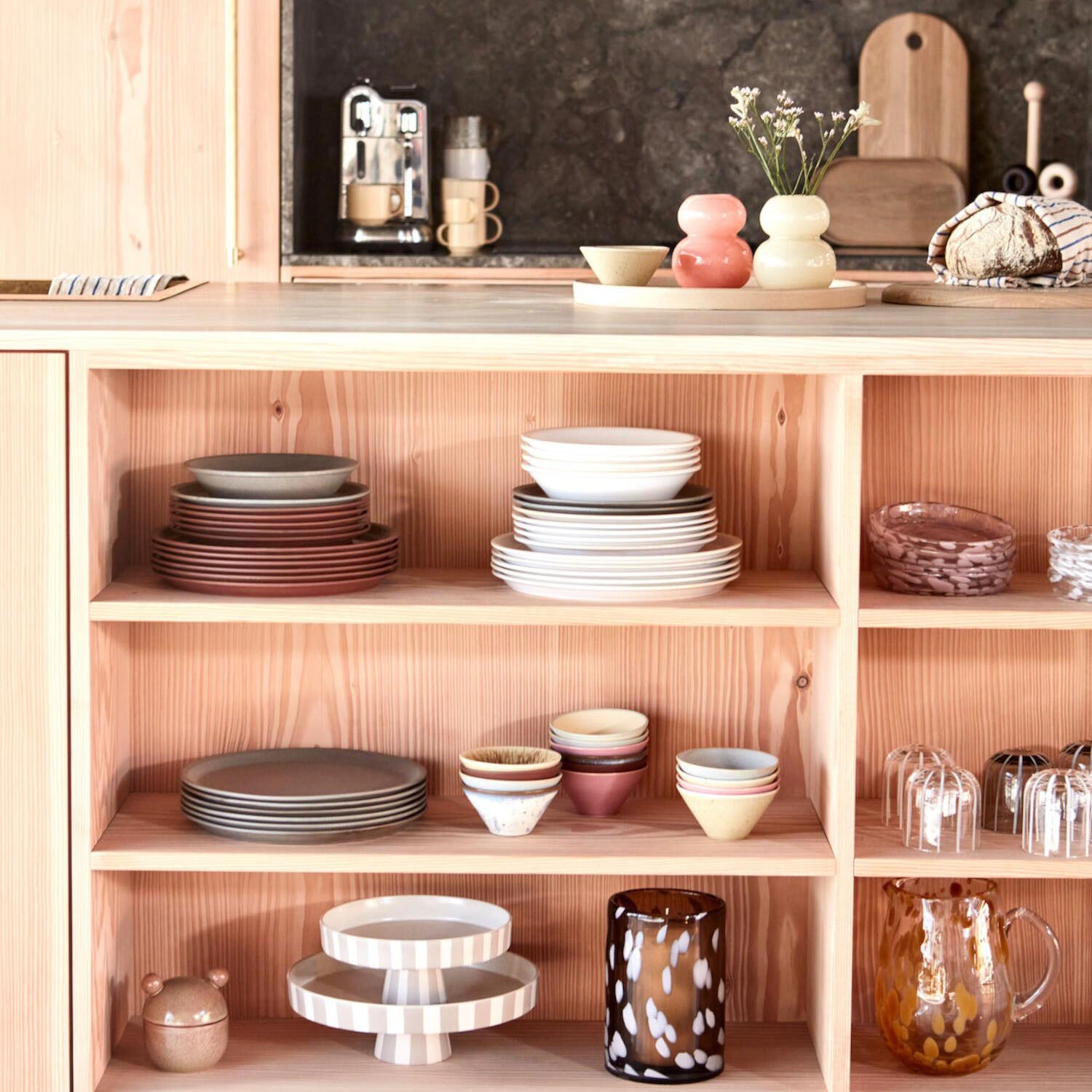 Tablett "Toppu" - 27 cm (Clay)