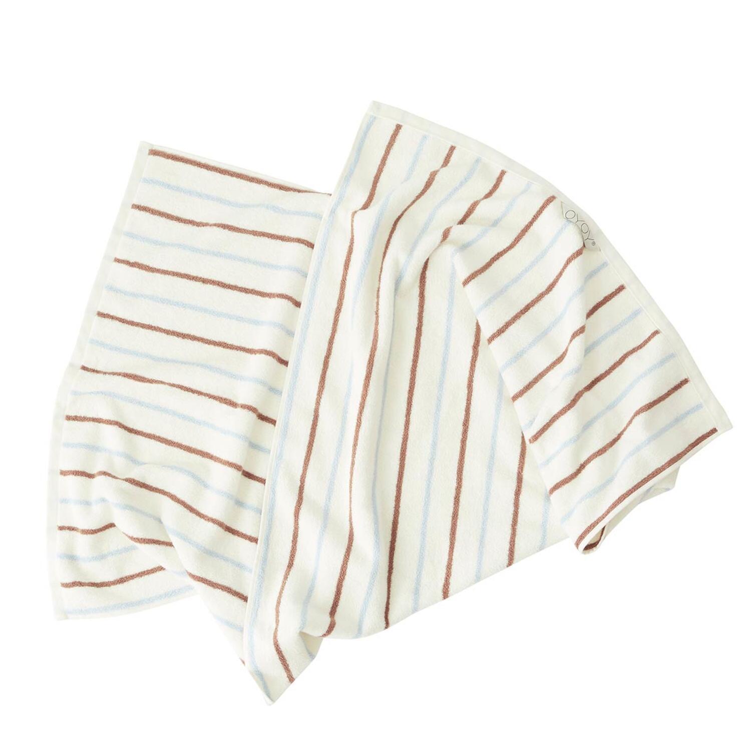 Handtuch "Raita" - 50x100 cm (Caramel/Ice Blue)