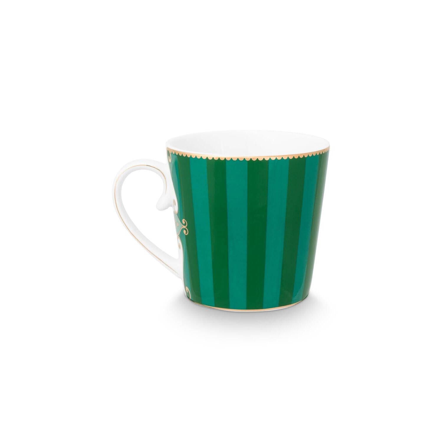 Tasse "Love Birds Medallion Stripes" - 250 ml (Emerald-Green)
