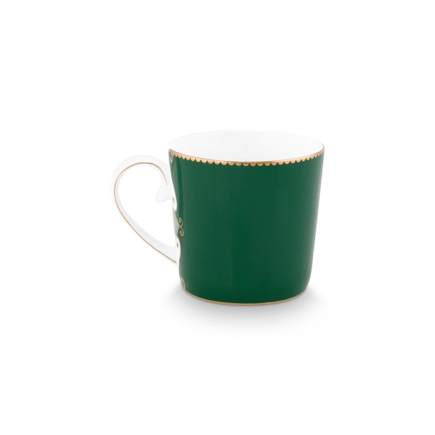 Tasse "Love Birds Medallion" - 150 ml (Dunkelgrün)