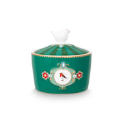 Zuckerdose "Love Birds Medallion" - 300 ml (Emerald-Green)