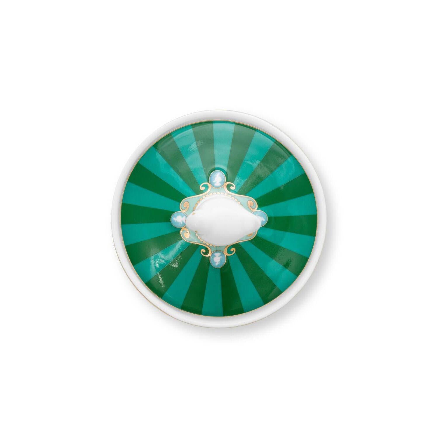 Zuckerdose "Love Birds Medallion" - 300 ml (Emerald-Green)