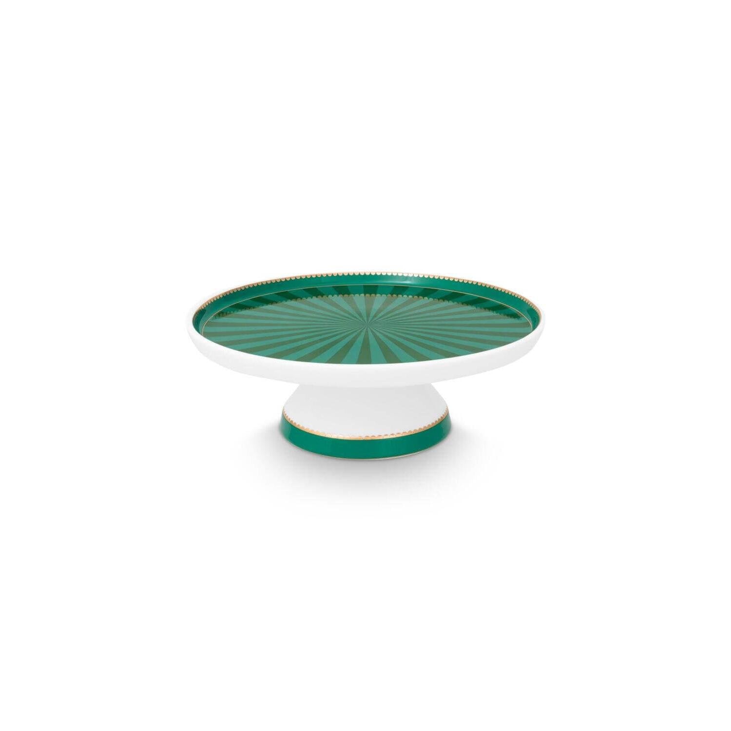 Mini-Kuchentablett "Love Birds Stripes" - 24 cm (Emerald-Green)