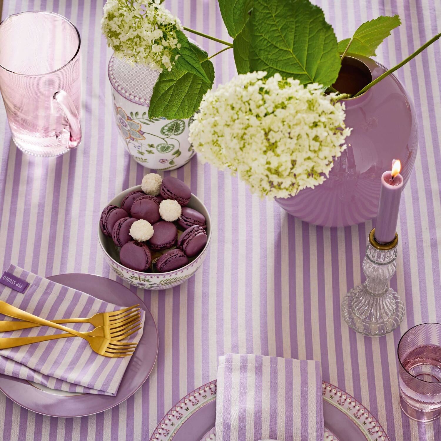 Metallvase - 23 cm (Lila)