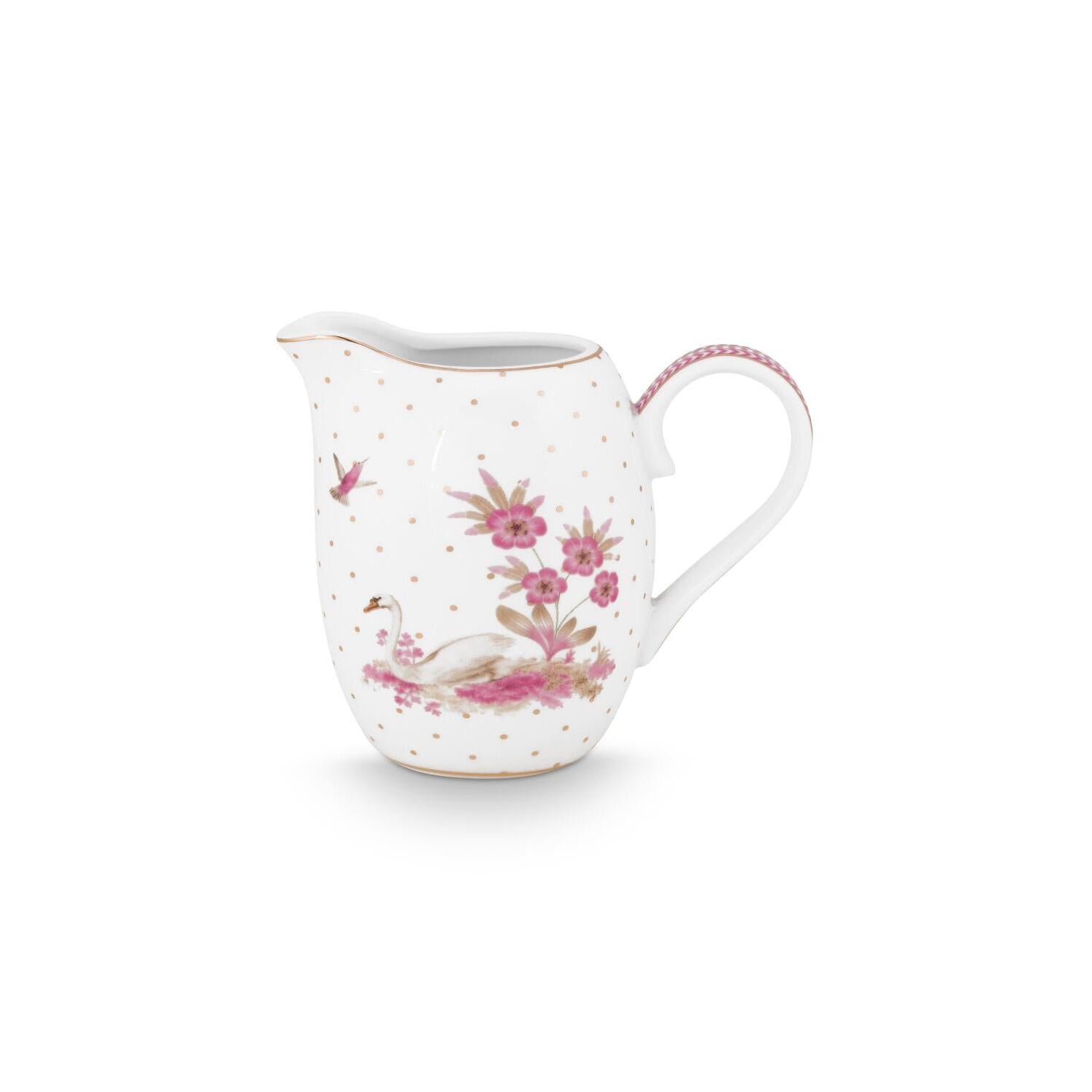 Krug "Jolie - Dots" - 250 ml (Weiß/Rosa)