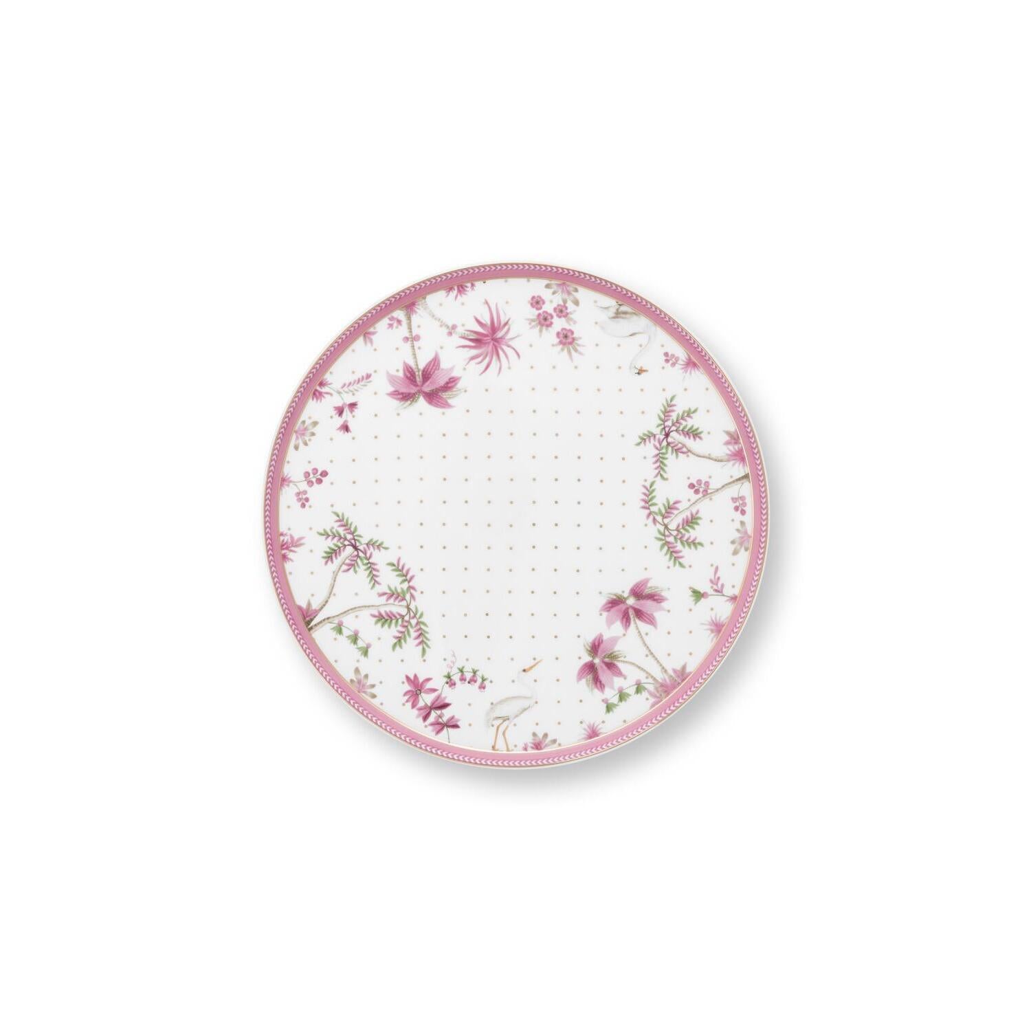 Mini-Kuchentablett "Jolie - Dots" - 21 cm (Weiß/Gold)