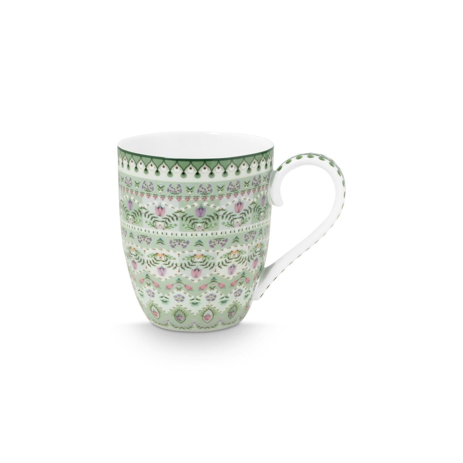 XL-Tasse "Lily & Lotus - Moon Delight" - 450 ml (Hellgrün)