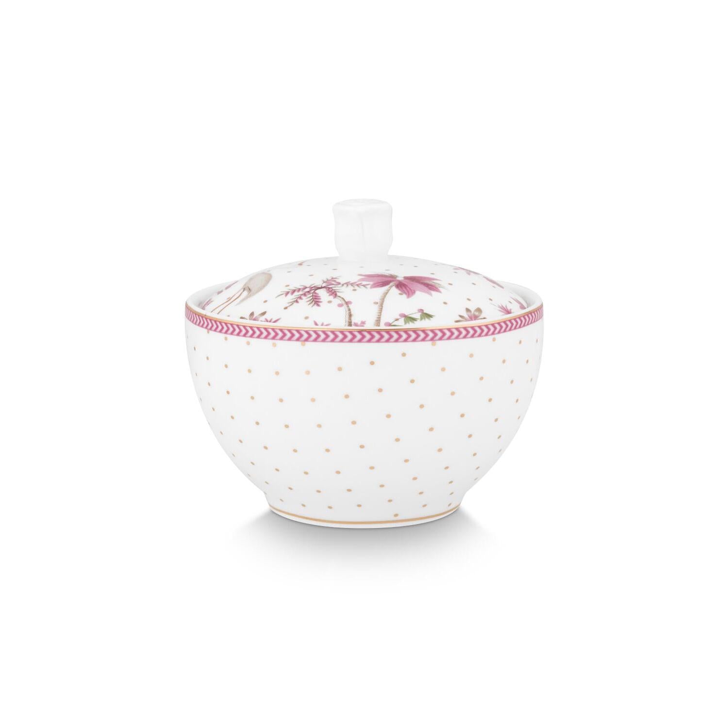 Zuckerdose "Jolie - Dots" - 300 ml (Weiß/Rosa)