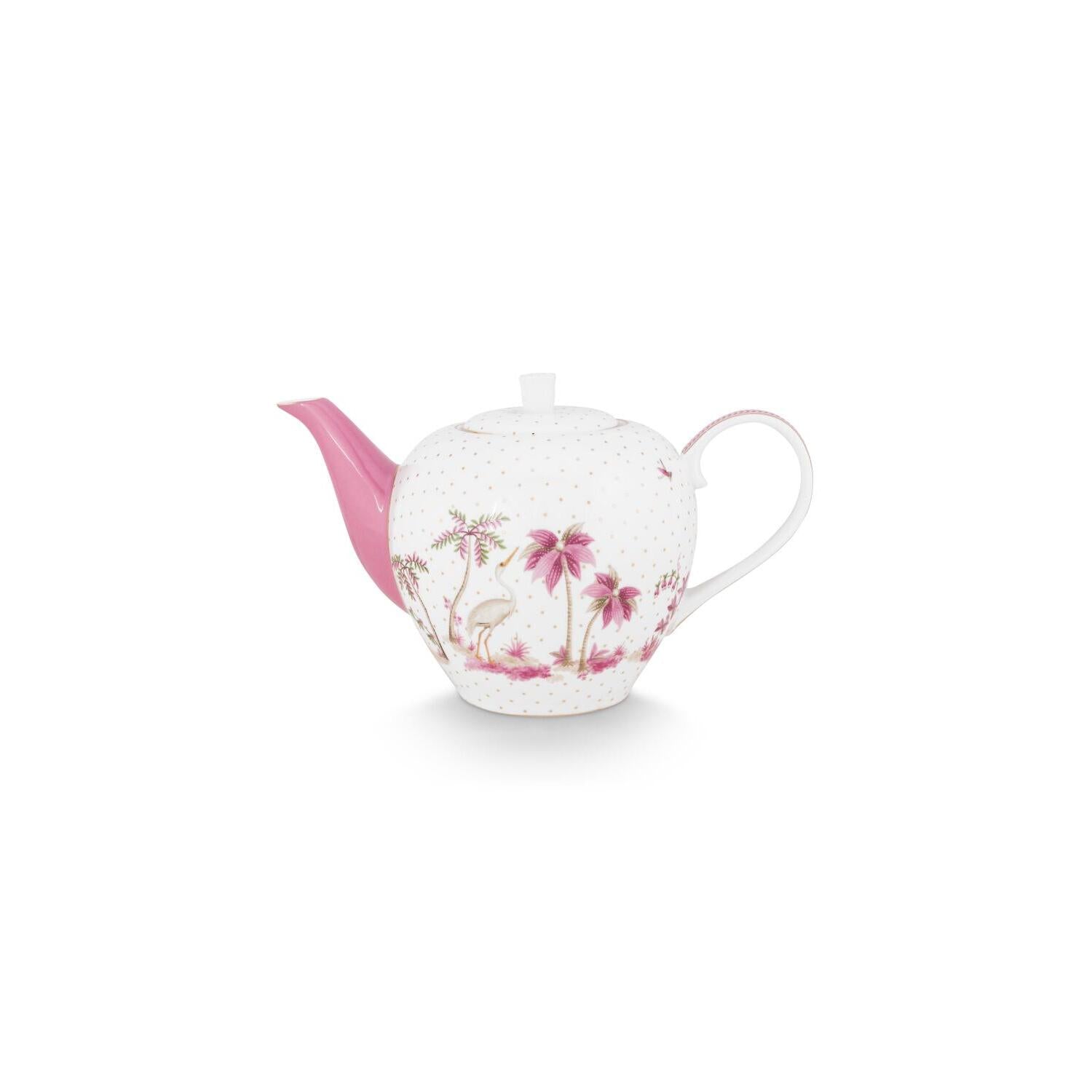 Teekanne "Jolie - Dots" - 1,6 l (Weiß/Rosa)