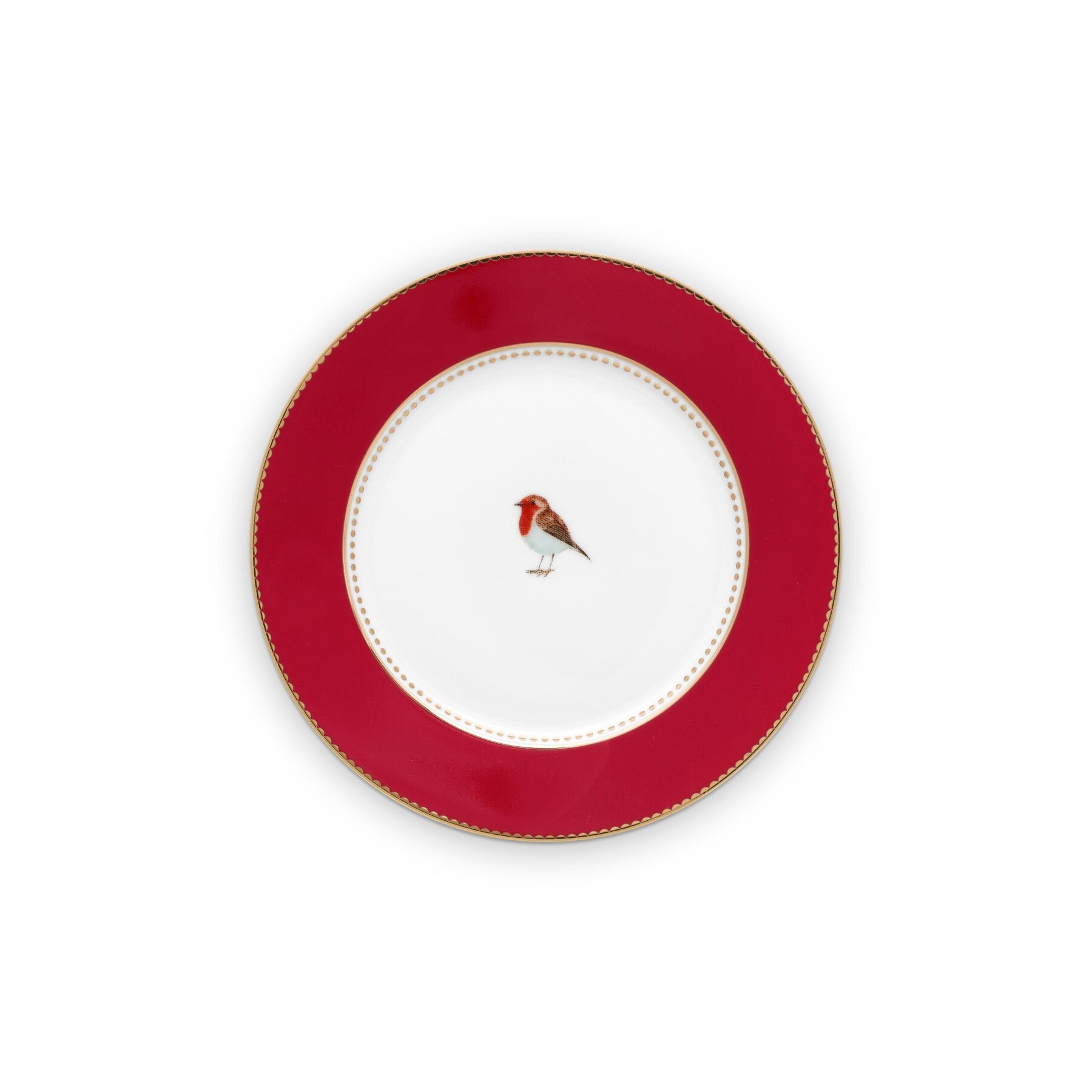 Gebäckteller "Love Birds" - 17 cm (Rot)