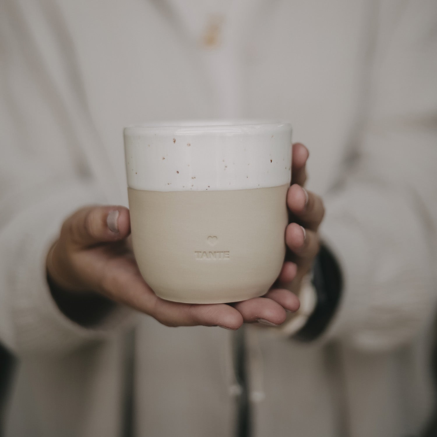 Becher "Tante" - 320 ml (Natur) Eulenschnitt