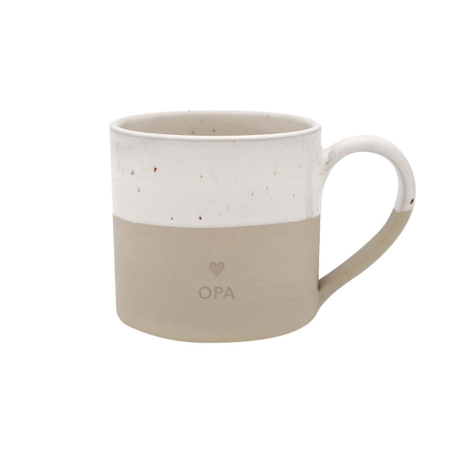 Große Tasse "Opa" (Natur) Eulenschnitt