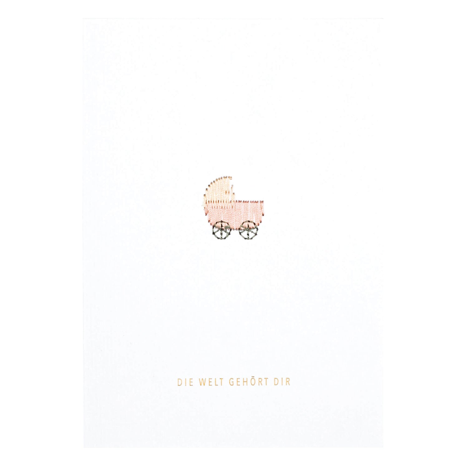 Stickereikarte "Die Welt gehört dir" - 11,8x16,6 cm (Bunt) räder Design