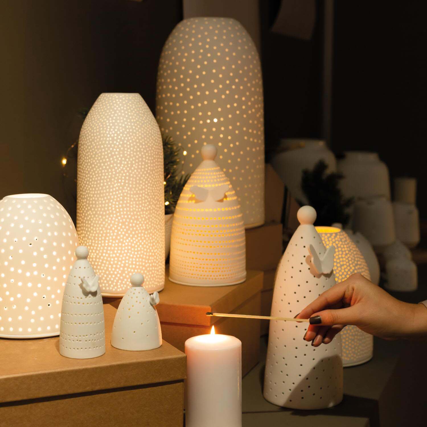 Laterne "Himmelszelt - Sternenhimmel" (Weiß) räder Design