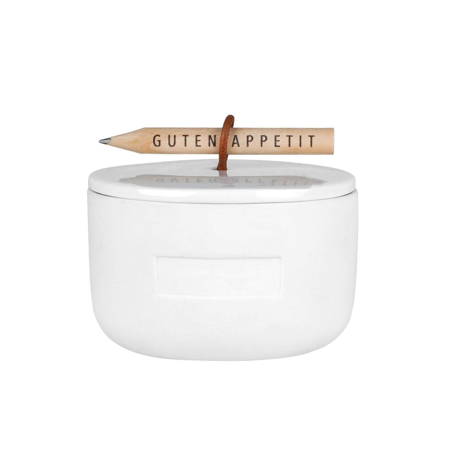 Aufbewahrungstopf "Guten Appetit" - 10x6,5 cm (Weiß) räder Design