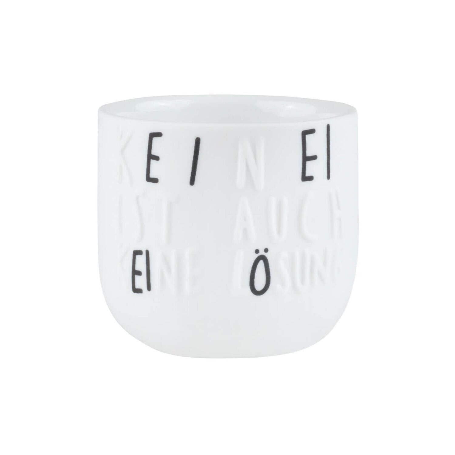 Eierbecher "Kein Ei ist auch keine Lösung" räder Design