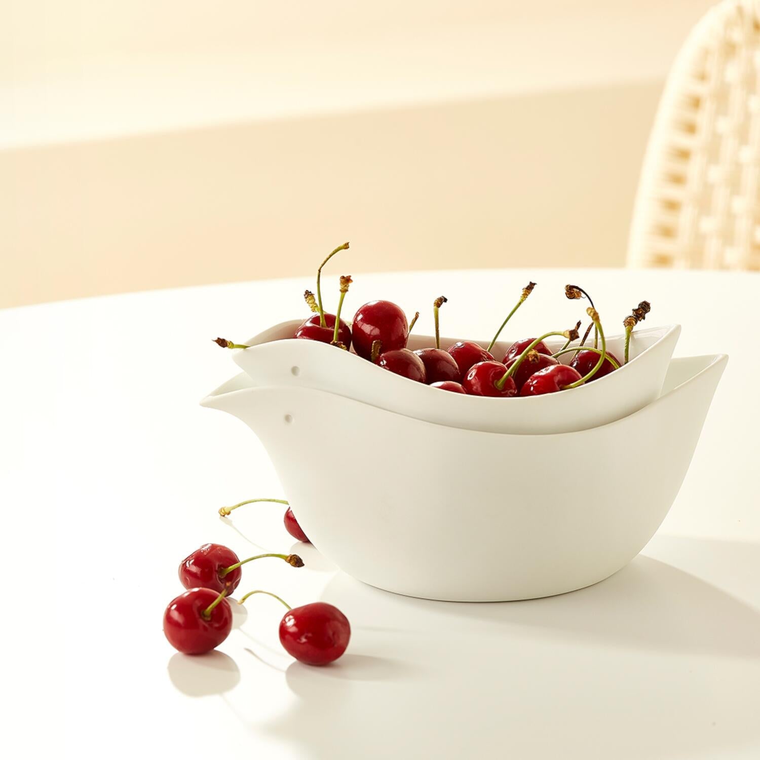 Schalen "Early Bird" im 2er-Set (Weiß) räder Design