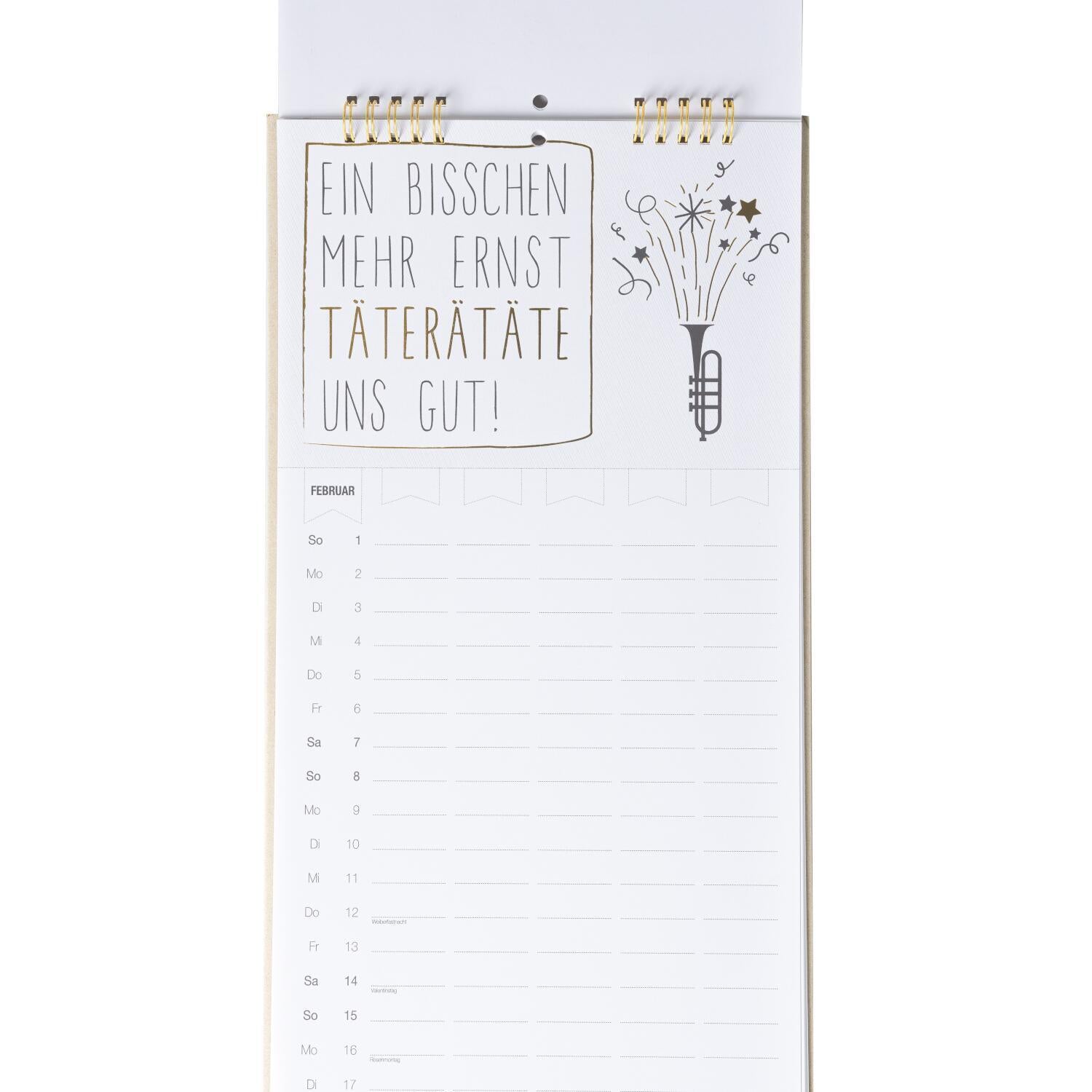 Familienplaner 2026 - 21x65 cm (Weiß)