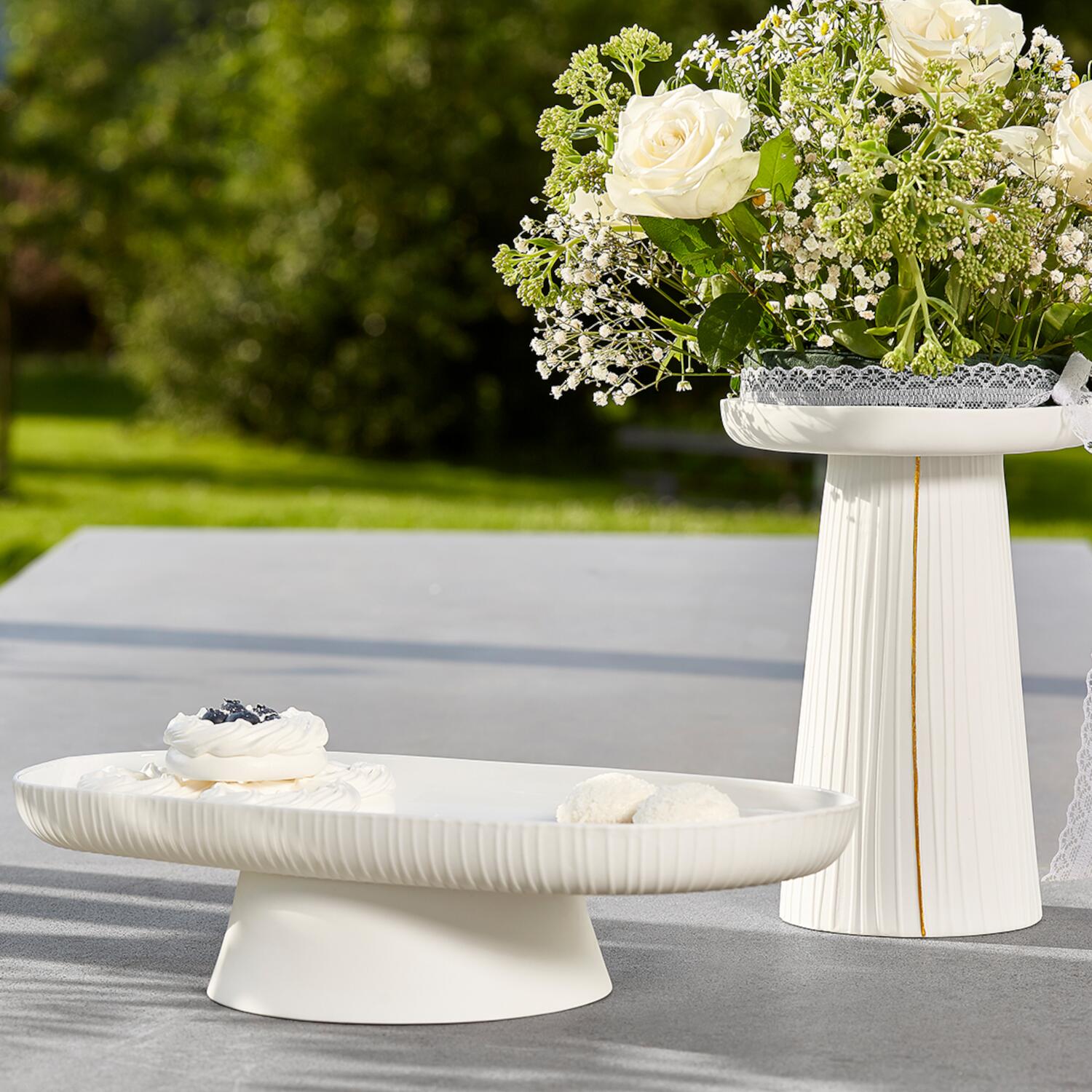 Vase "Plissiert" (Weiß) räder Design
