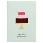 Tortenkarte "Herzlichen Glückwunsch" (Mintgrün) räder Design
