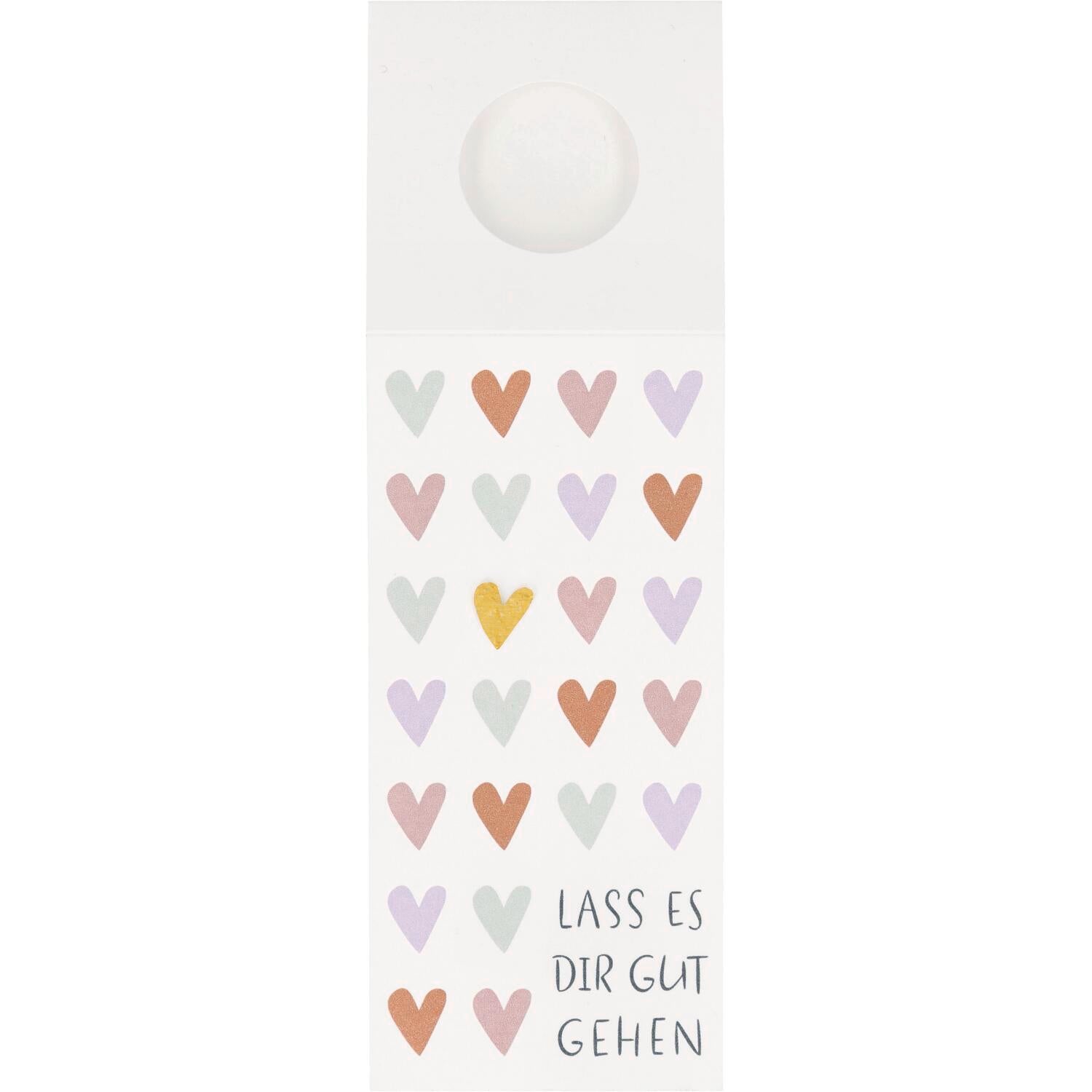 Flaschengruß "Lass es dir gut gehen" - 37x7 cm (Bunt)