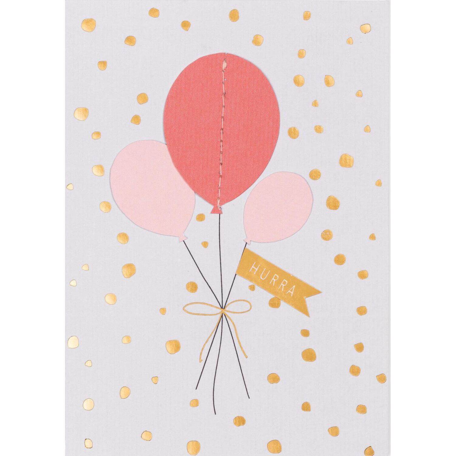 Faltkarte "Hurra" - 11,8x16,6 cm (Weiß) räder Design