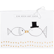 Pärchenkarte "Ein Hoch auf euch" - 11,8x16,6 cm (Weiß) räder Design